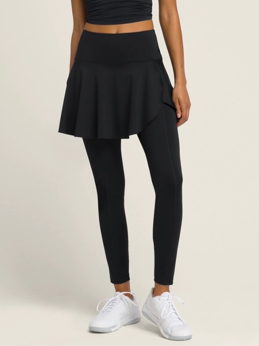Wilson Doubles Tight Black Skirted Leggings Layered Tennis